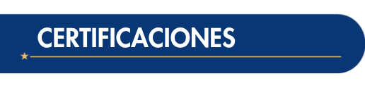 CERTIFICACIONES CERTIFICACIONES